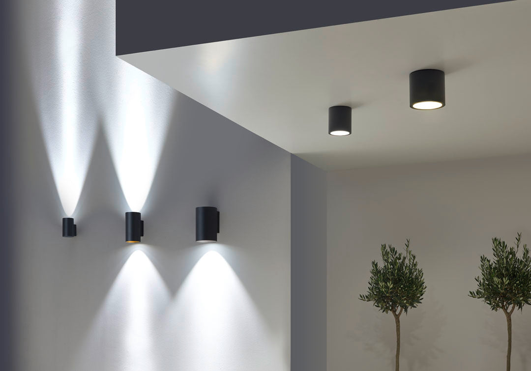 Halpin Small Graphite Aluminium Outdoor Up/Down Light 3000 Kelvin - ID 7438