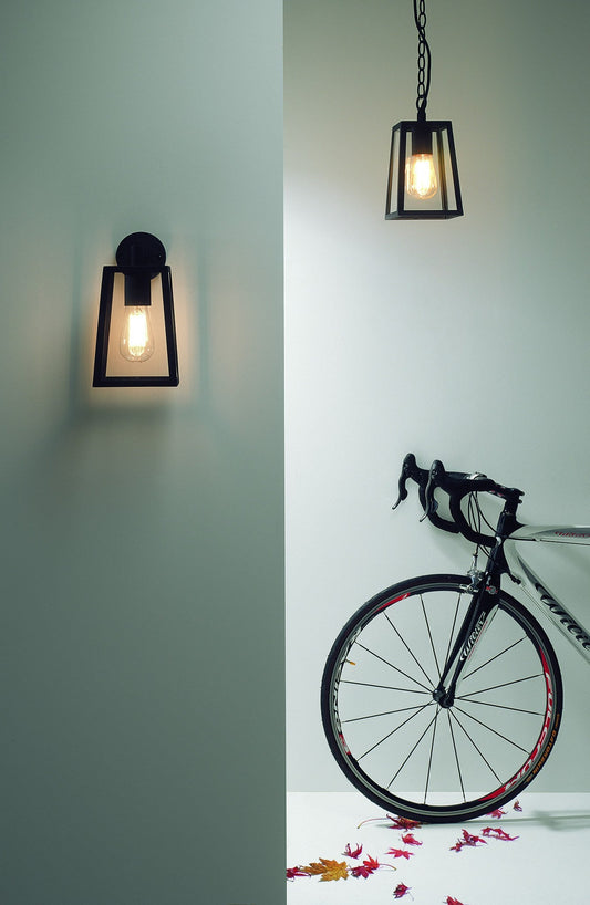 Astro CALVI WALL 215 Textured Black Tapered Square Outdoor Wall Light - ID 6488 - CLEARANCE