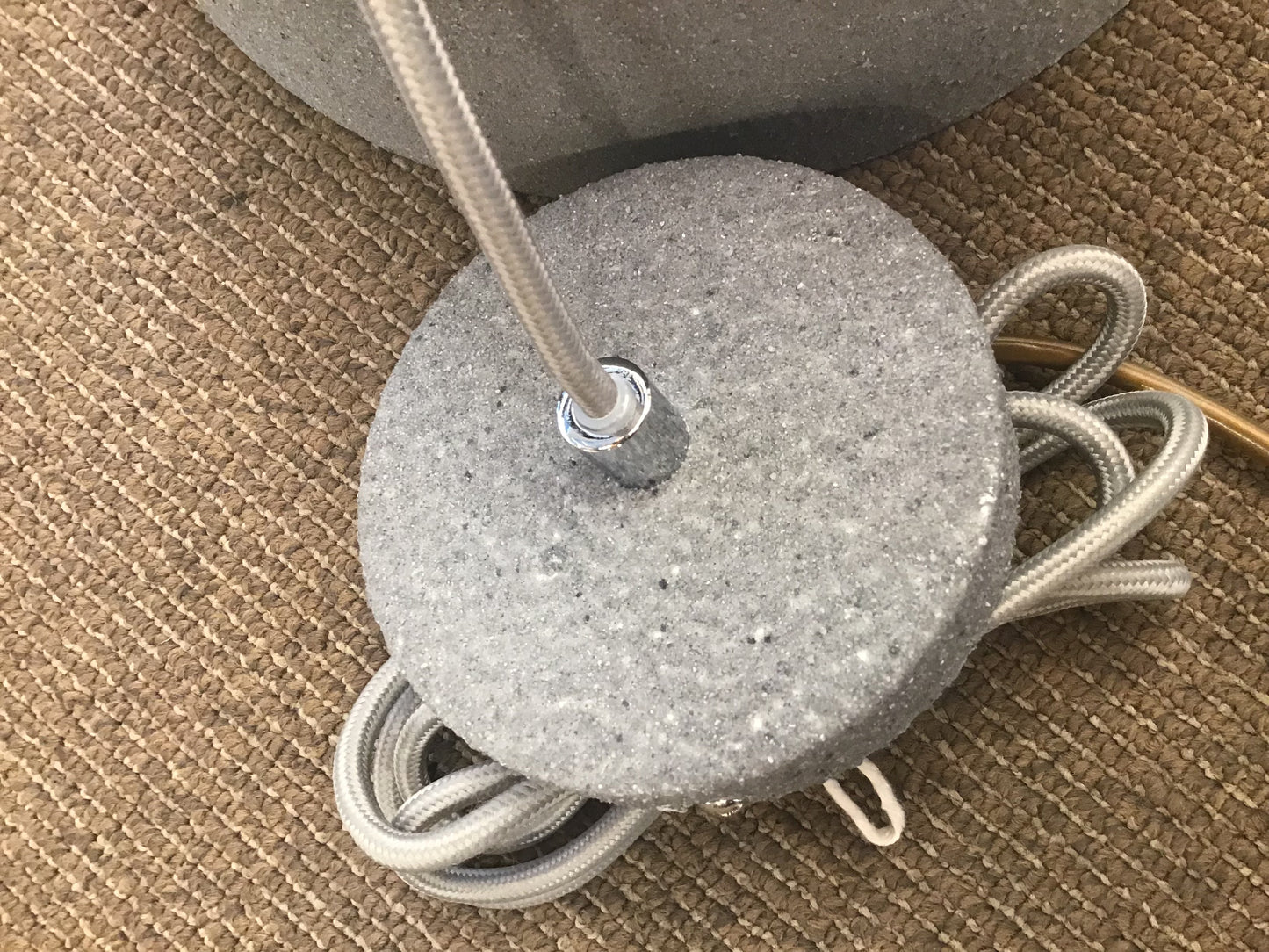 Handel Asphalt Single Pendant In Grey With Gold Leaf Inner - ID 9103 - EX-DISPLAY