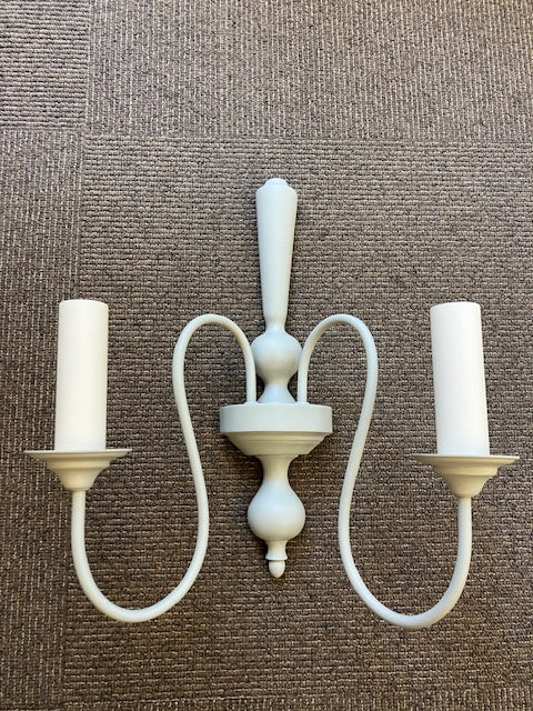 David Hunt Therese Double Wall Light in Pebble Painted finish - ID 6234 - EX-DISPLAY