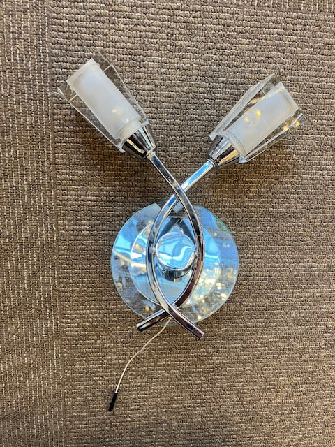 där AUSTIN Polished Chrome Double Wall Light - ID 7923 - EX-DISPLAY