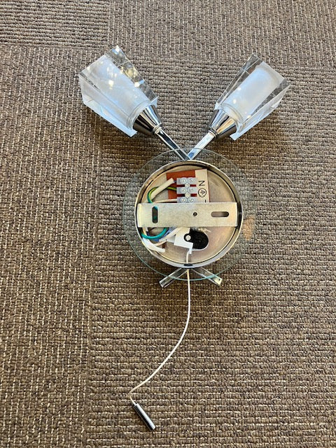 där AUSTIN Polished Chrome Double Wall Light - ID 7923 - EX-DISPLAY