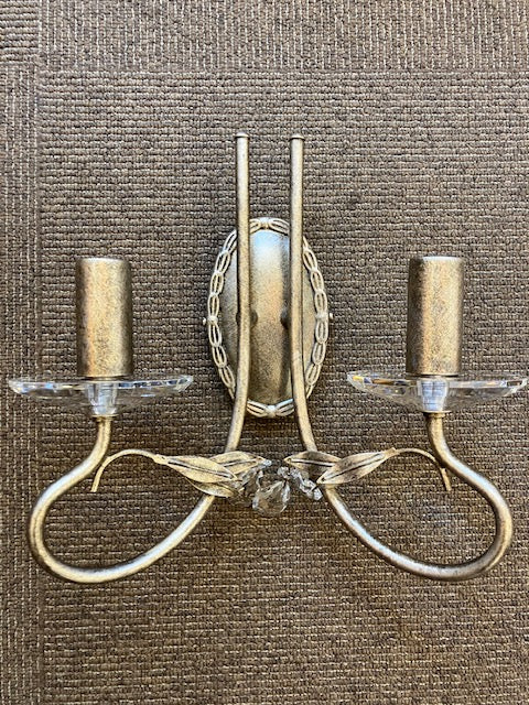 Buckleberry Silver/Gold 2 Arm Wall Light - ID 908 - EX-DISPLAY