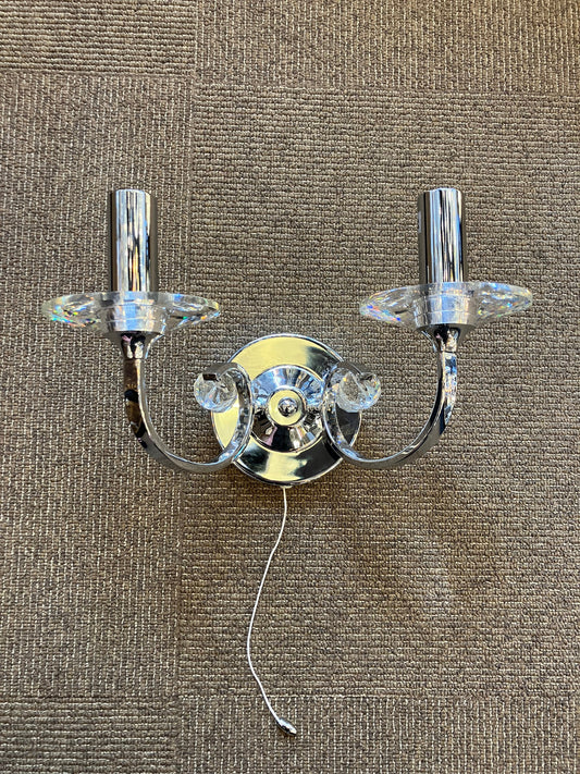 där ALLEGRA Polished Chrome & Crystal Wall Light - ID 1172 - EX-DISPLAY