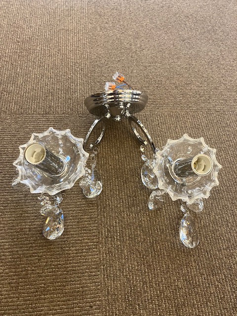 Franklite CHIFFON Polished Chrome & Crystal Wall Light - ID 942 - EX-DISPLAY