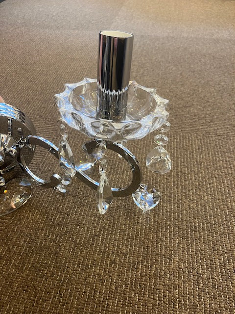 Franklite CHIFFON Polished Chrome & Crystal Wall Light - ID 942 - EX-DISPLAY