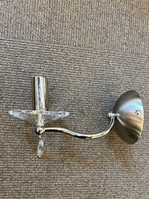 Basilux 285/A1.34 Italian Crystal & Nickel Wall Light - EX-DISPLAY