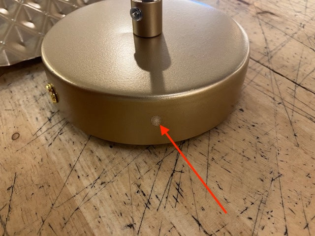 OBB Clear Opal Glass & Gold Finish Pendant - ID 10012 - EX-DISPLAY