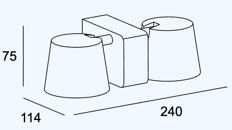 Halkin Double LED Spotlight White With Gold Facia - ID 12963