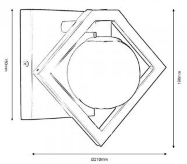 Fitzroy 1 Light Black & Gold Wall Light With Smoked Globes - ID 6447