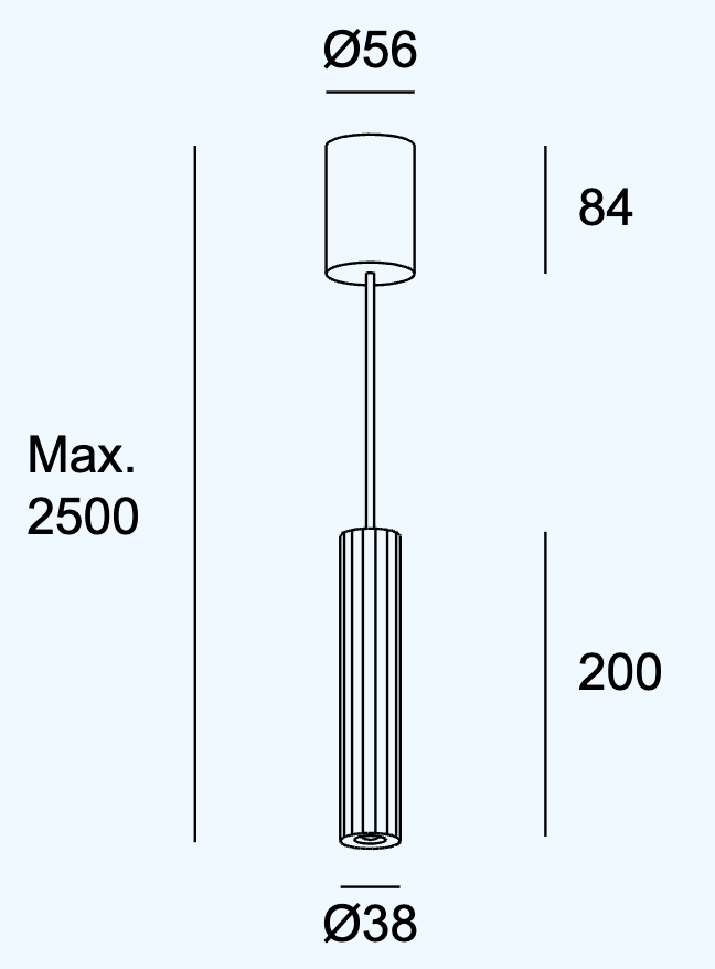 Nado Proli Black Slimline Pendant