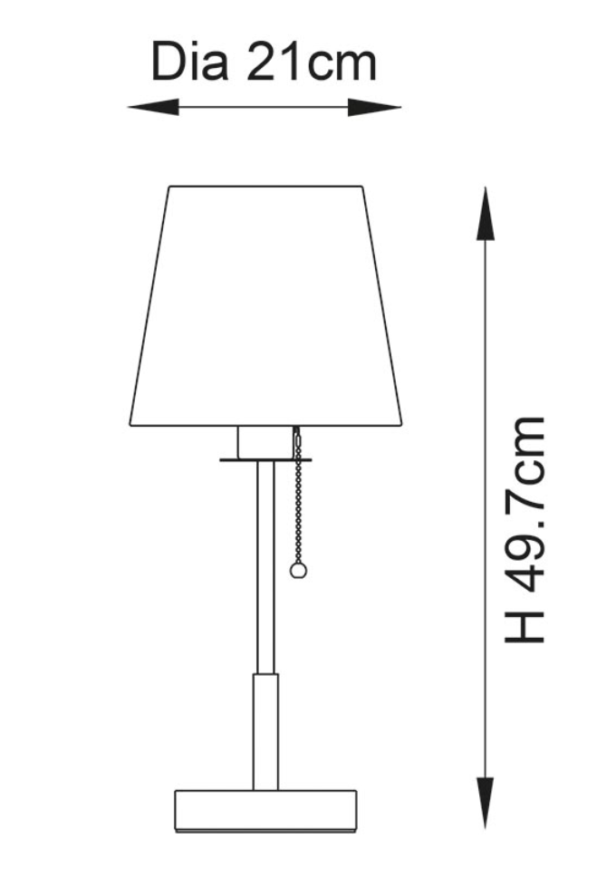 Pull Cord Table Lamp, Brass - ID 13011