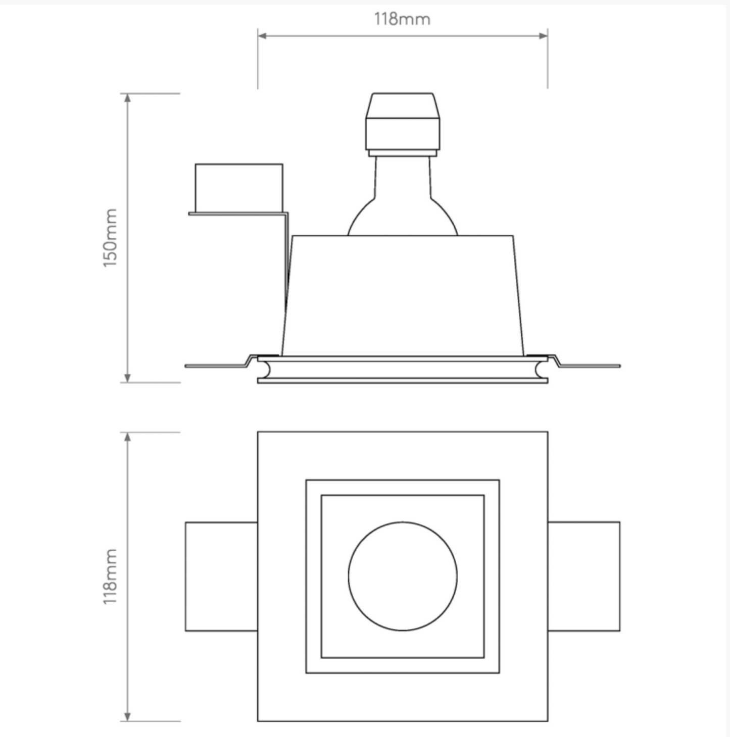 Astro BLANCO SQUARE Recessed Downlight - ID 3056 - CLEARANCE