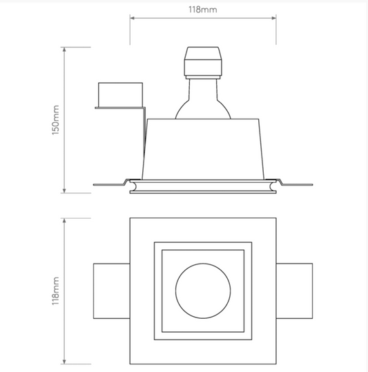 Astro BLANCO SQUARE Recessed Downlight - ID 3056 - CLEARANCE