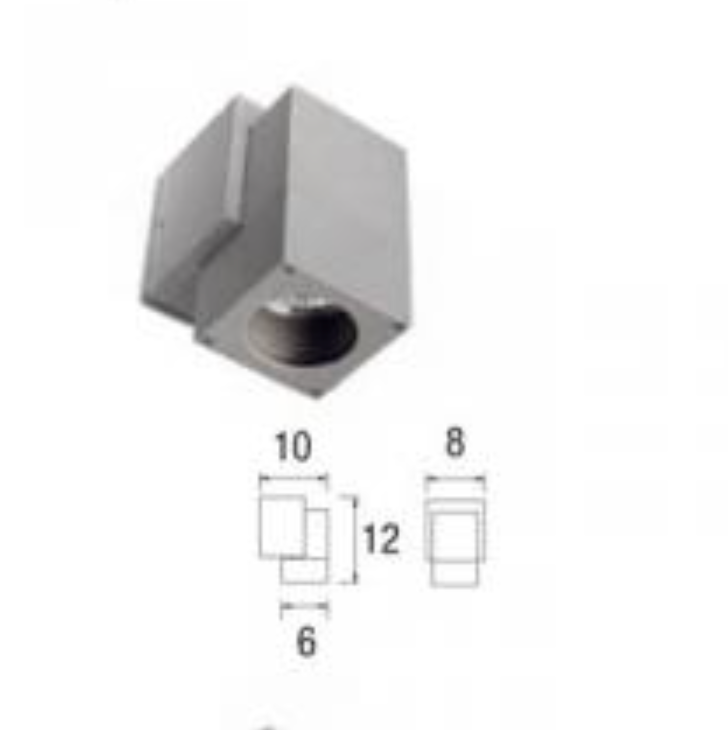 LEDS-C4 ICARO Grey Exterior Single Wall Spotlight - ID 252 - EX-DISPLAY