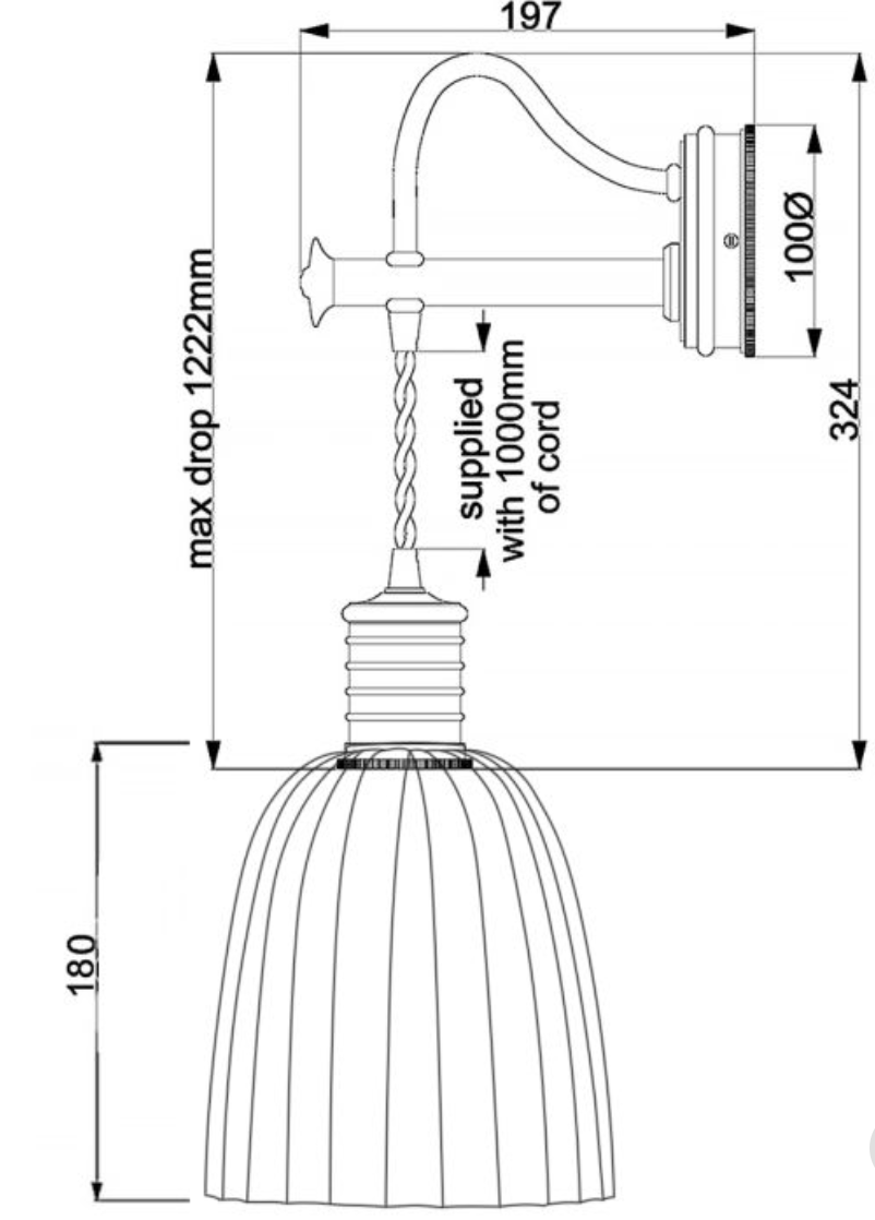 Argent Aged Brass Wall Light - ID 6310