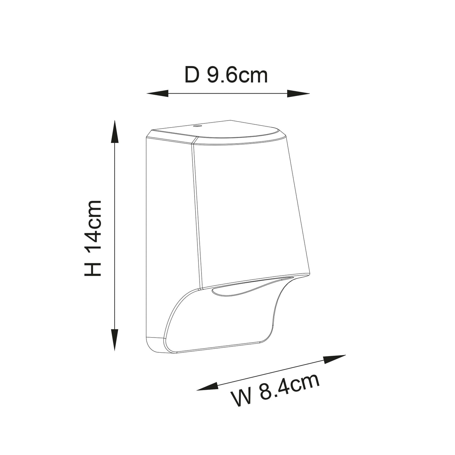 Aged Pewter Die Cast IP44 Led Wall Light With Frosted Glass - ID 12504
