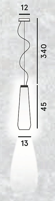 Diesel Living (Foscarini) Glass Drop Pendant Light in White - ID 6120 - EX-DISPLAY