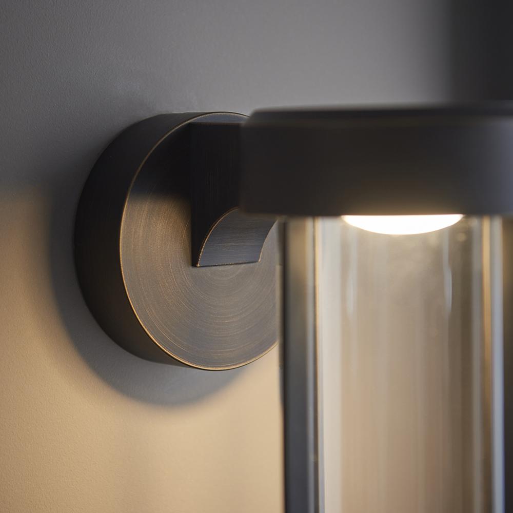 Die Cast IP44 LED Wall Light In Brushed Bronze With Clear Glass - ID 11077 - LOW STOCK, PLEASE CALL