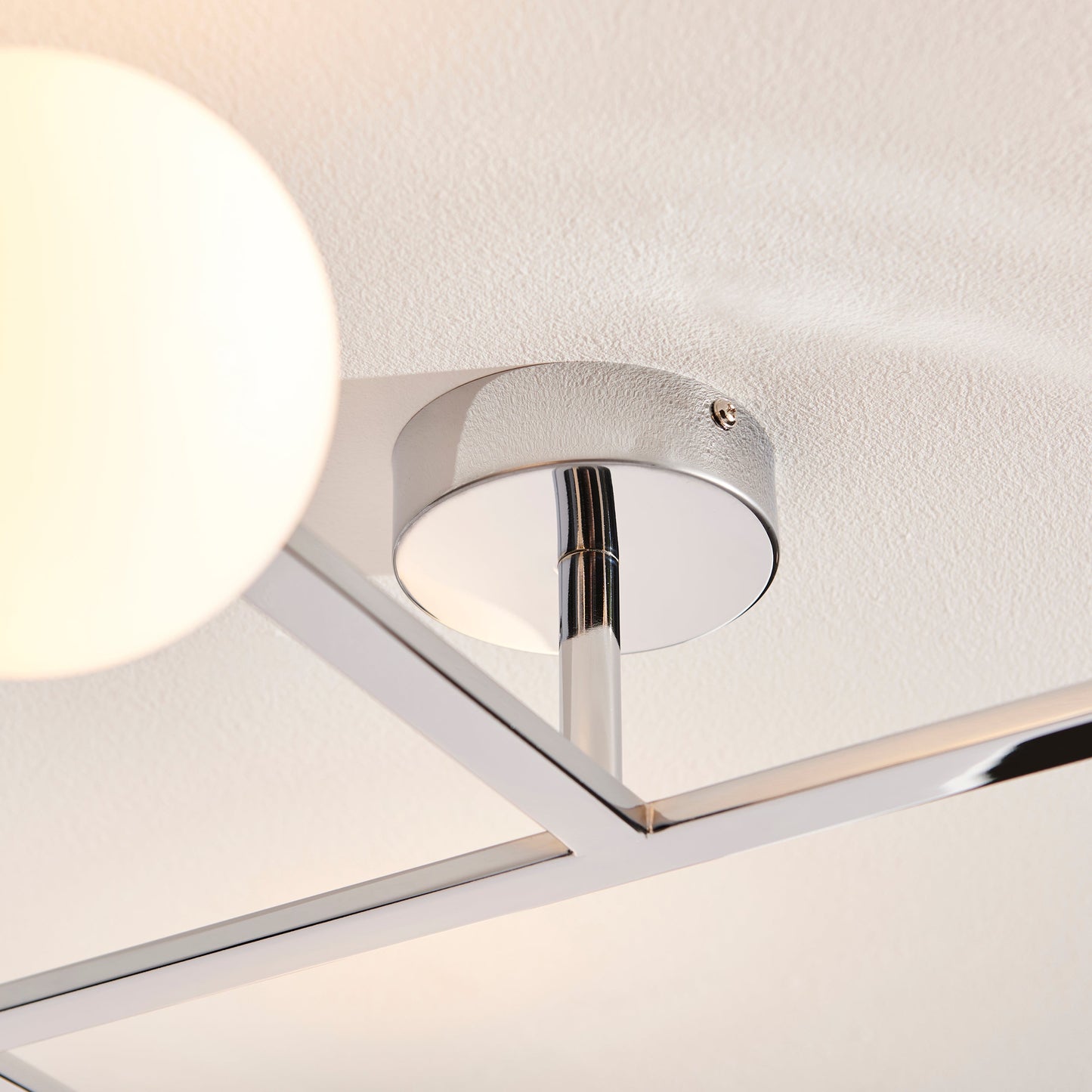 Contemporary Bathroom Chrome Angled Ceiling Light - ID 11675