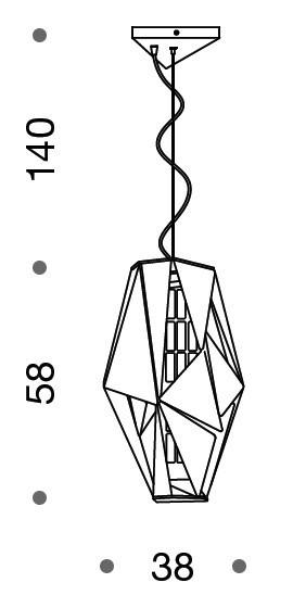 Abstract Large Single Pendant - Colour Options - ID 10504