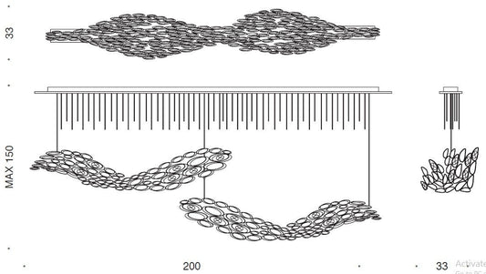 Canning Double Long Chandelier - 8145