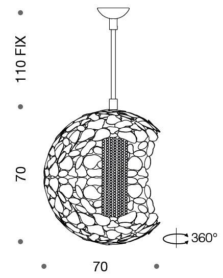 Twister 8 Light Suspension Pendant Light - ID 10483