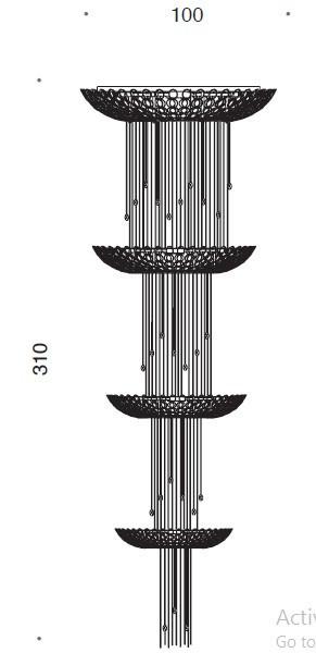 Canning 4 Tiered Suspension Chandelier - ID 8144