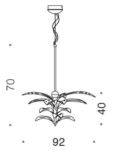 Crystal Palm 12 Light Pendant