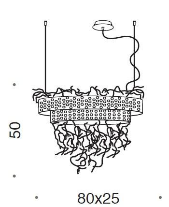 Groovy 6 Light Oval Chandelier