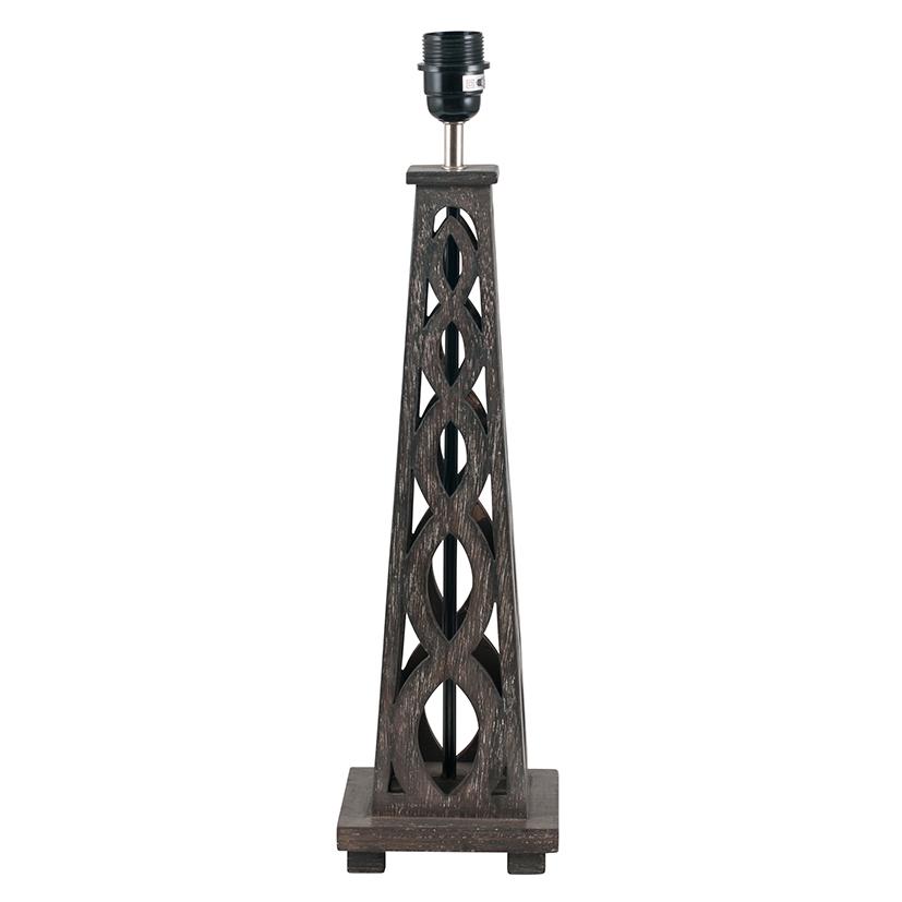 Distressed Graphite Mango Wood Table Lamp - ID 9841