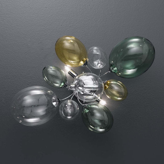 Ballon Bespoke Italian 2 Lamp Wall Light with Blown Glass - Colour Options