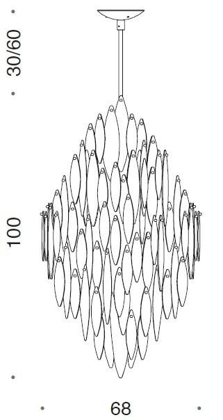 Castlenau Large Murano Glass Chandelier - 8020