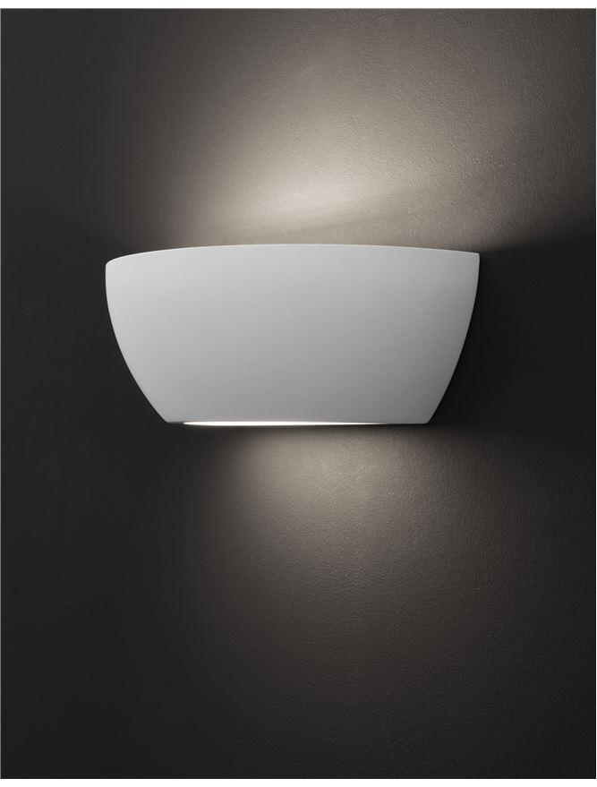 White Gypsum & Glass Uplighter - ID 10683