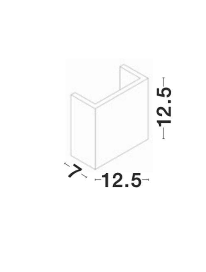 SAN Up & Down Light In White Gypsum - ID 10368