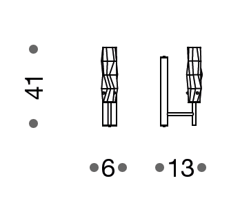 Becton Murano Glass Single Wall Light - ID 8071