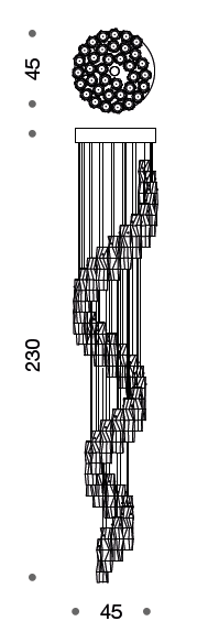 Becton Murano Glass Spiral Chandelier - ID 8072