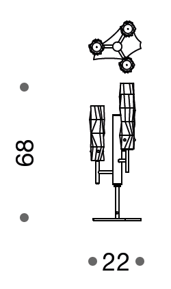Becton Murano Glass 3 Light Table Lamp - ID 8068