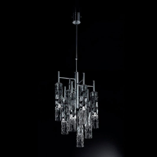 Bamboo Murano Glass 8 Light Suspension Chandeliers