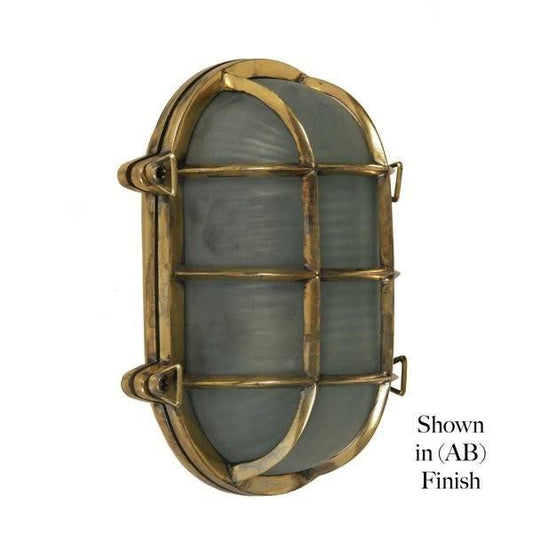 Classic Reproductions Oval Ships Bulkhead Light (Large) - London Lighting - 2