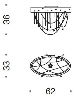 Herit 6 Light Murano Glass Ceiling Light - ID 8040