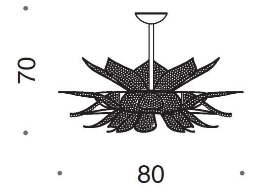 Ninfea 11 Light Murano Glass Ceiling Light