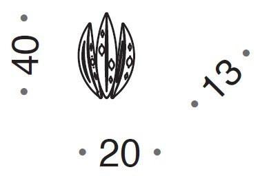 Crystal Palm Wall Light