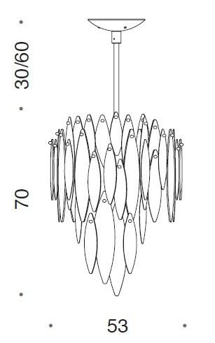 Castlenau Small Murano Glass Chandelier - ID 8035