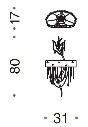 Herit 4 Light Murano Glass Wall Light - ID 8044