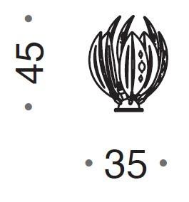 Crystal Palm Table Lamp