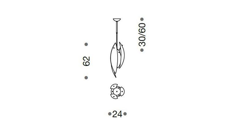 Paradise 24cm Murano Glass Chandelier