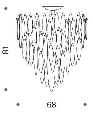 Castlenau Large Murano Glass Ceiling Light - ID 8019