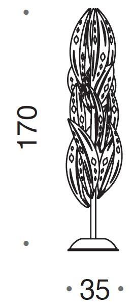 Crystal Palm Floor Lamp