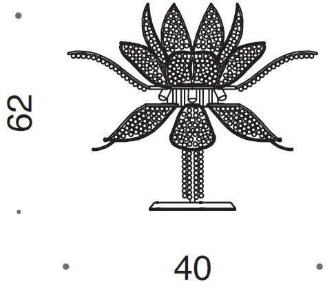 Ninfea Murano Glass Table Lamp